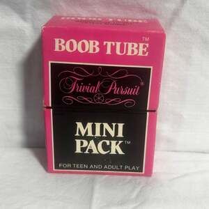 Vintage 1987 Trivial Pursuit Boob Tube Mini Pack Television Pocket Edition Cards